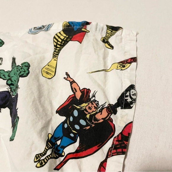 Pottery Barn Kids Marvel Comics Hero Twin Flat Sheet Hulk Captain America - Picture 7 of 16